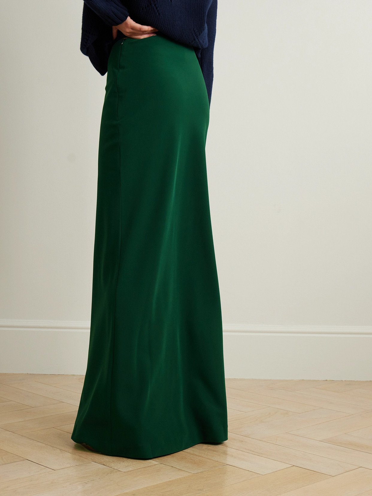 Bernadette Jolene Stretch-crepe Maxi Skirt In Green