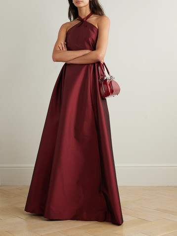Bernadette Jones taffeta halterneck gown