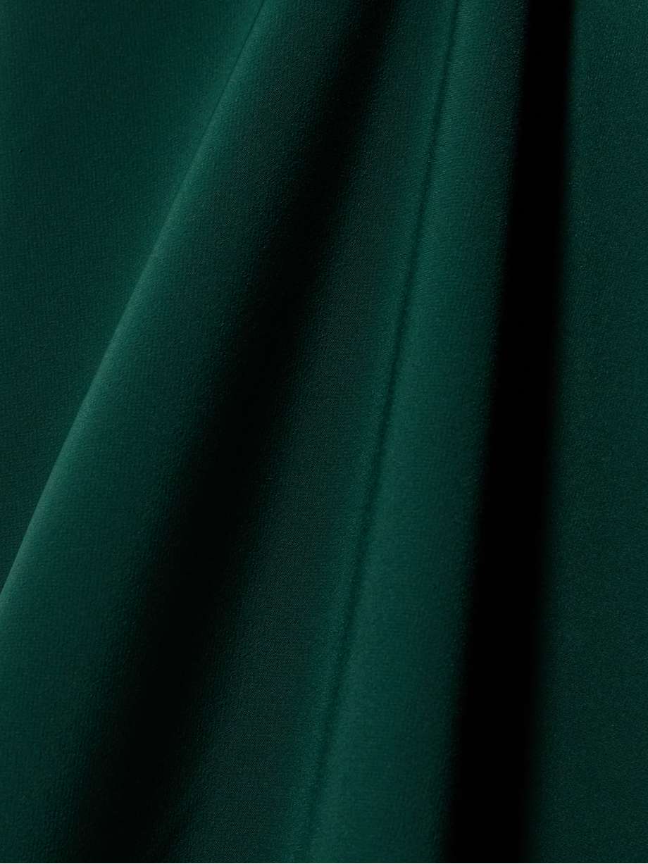 adrian one-shoulder bow-detailed crepe and taffeta gown