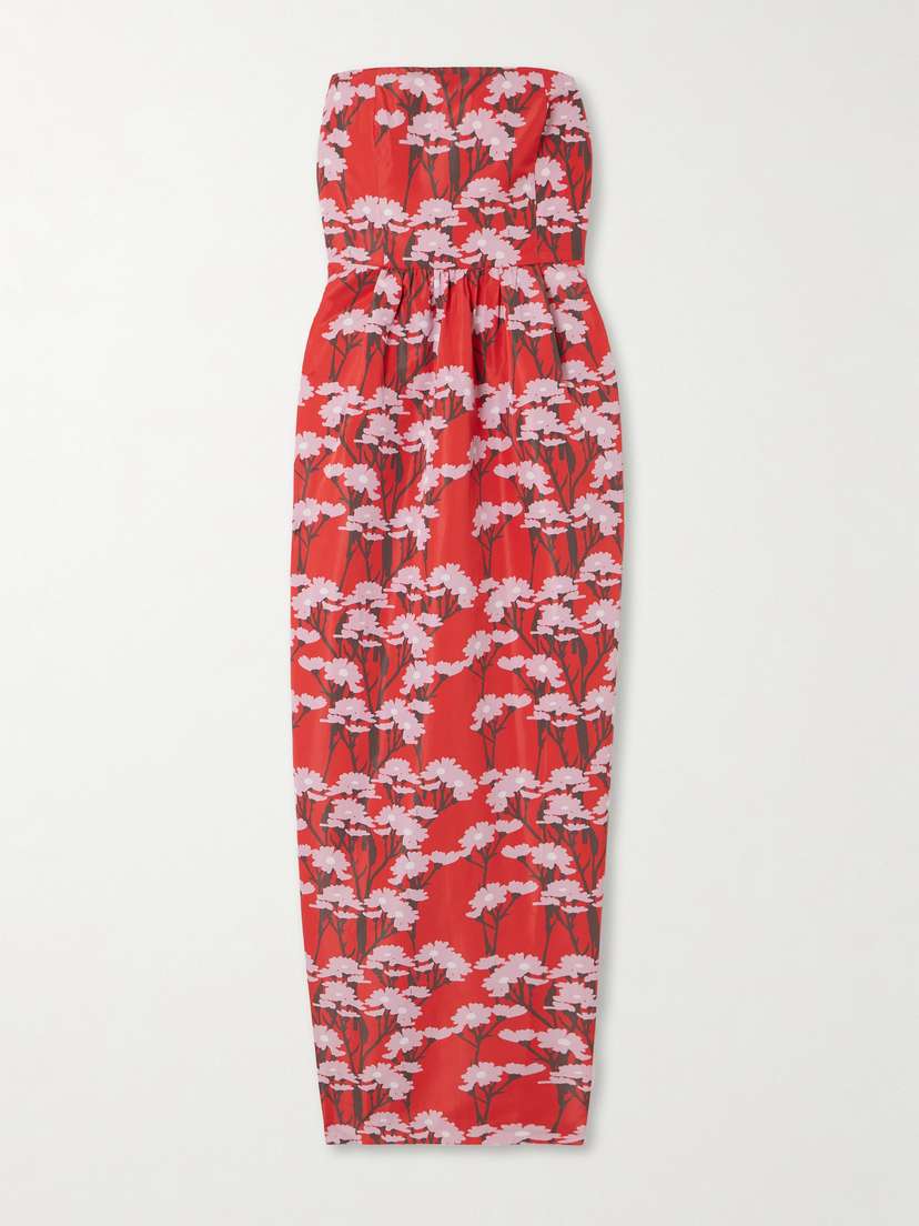 BERNADETTE Lena Floral-print Taffeta Maxi Dress