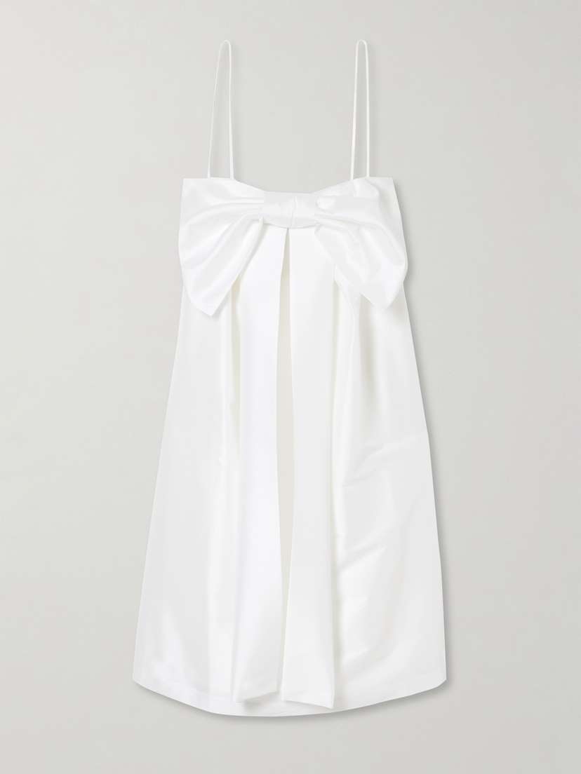 BERNADETTE Estee Bow-detailed Taffeta Mini Dress