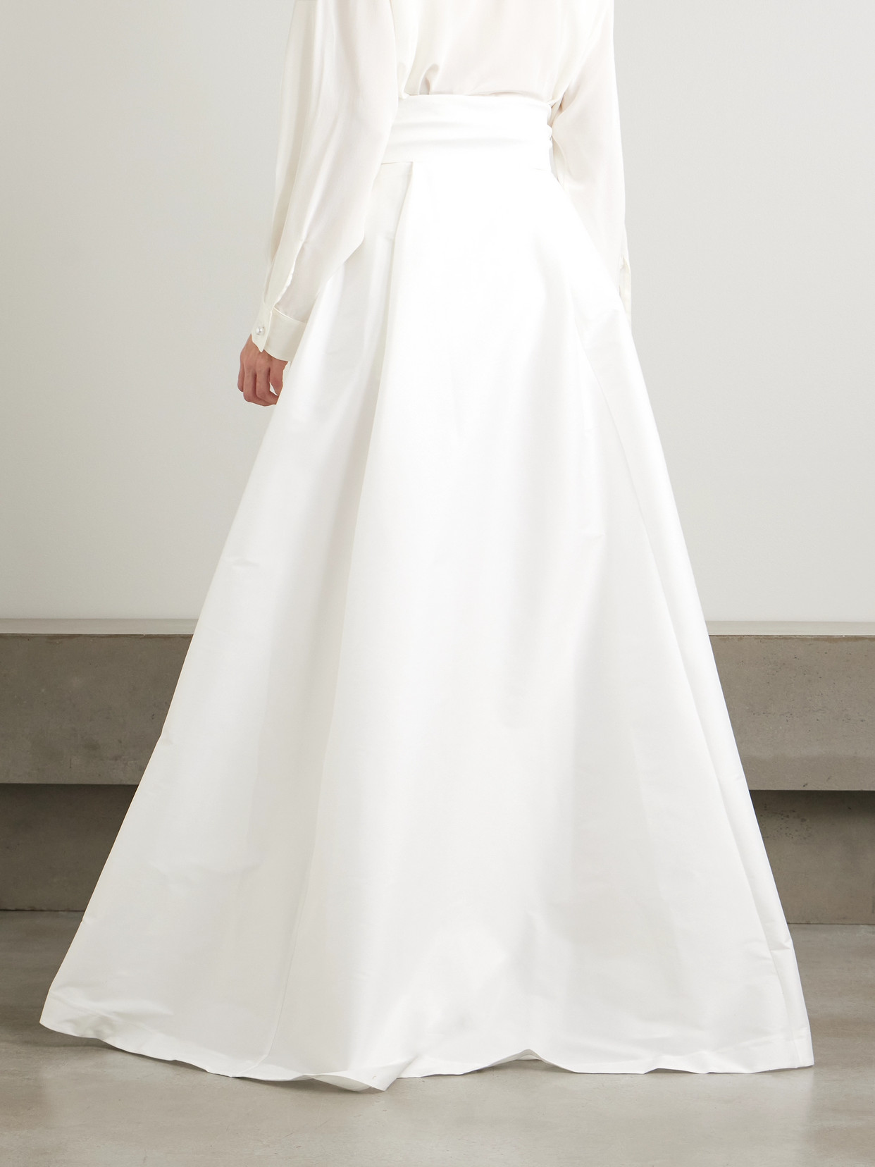 Beatrice Bow-Detailed Taffeta Maxi