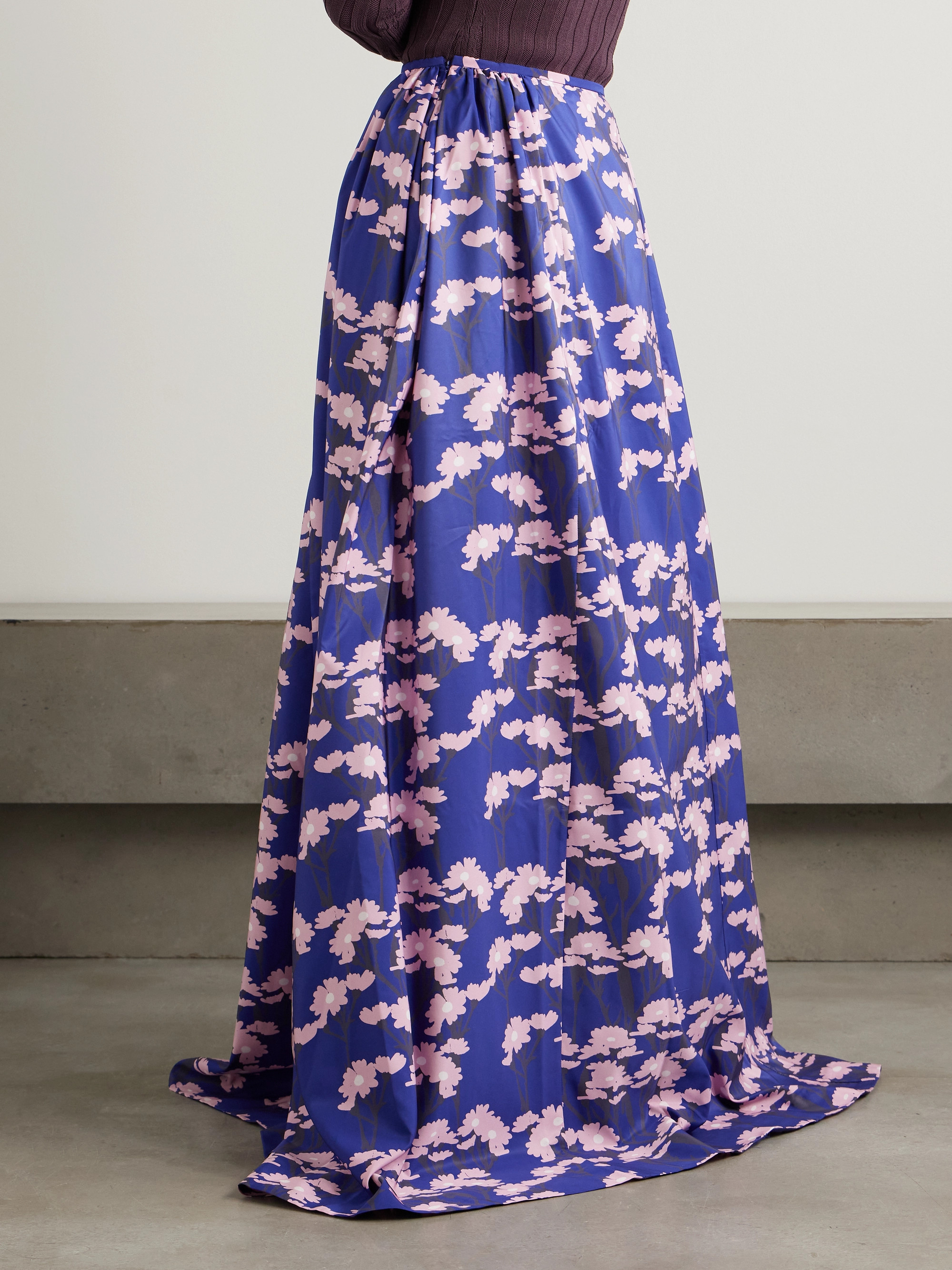 Bernadette Elle floral-print taffeta maxi skirt
