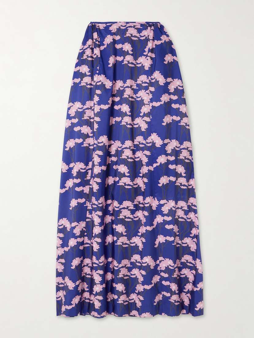 BERNADETTE Elle Floral-print Taffeta Maxi Skirt