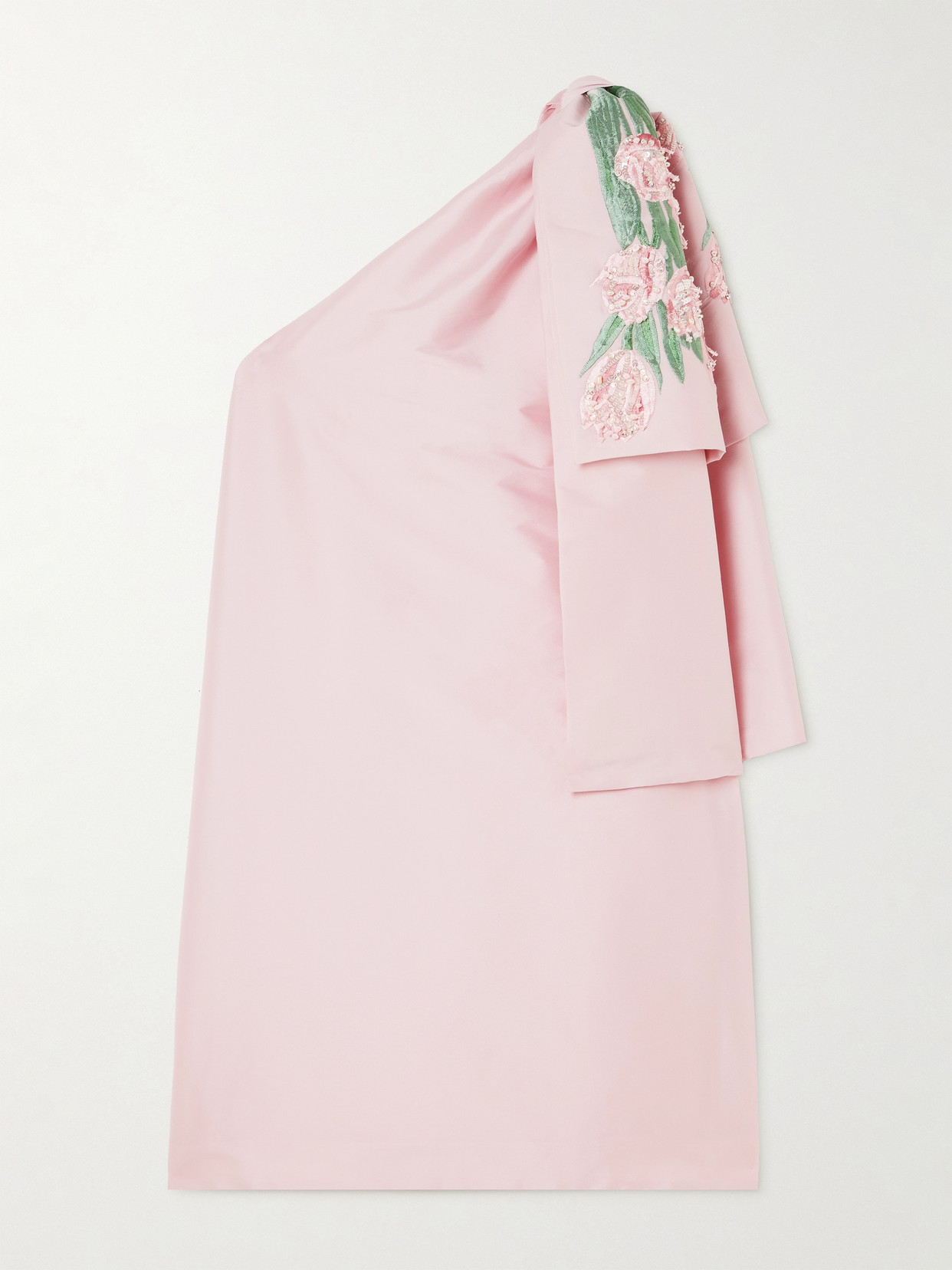 Bernadette Winnie One-shoulder Sequin-embellished Taffeta Mini Dress In Pink