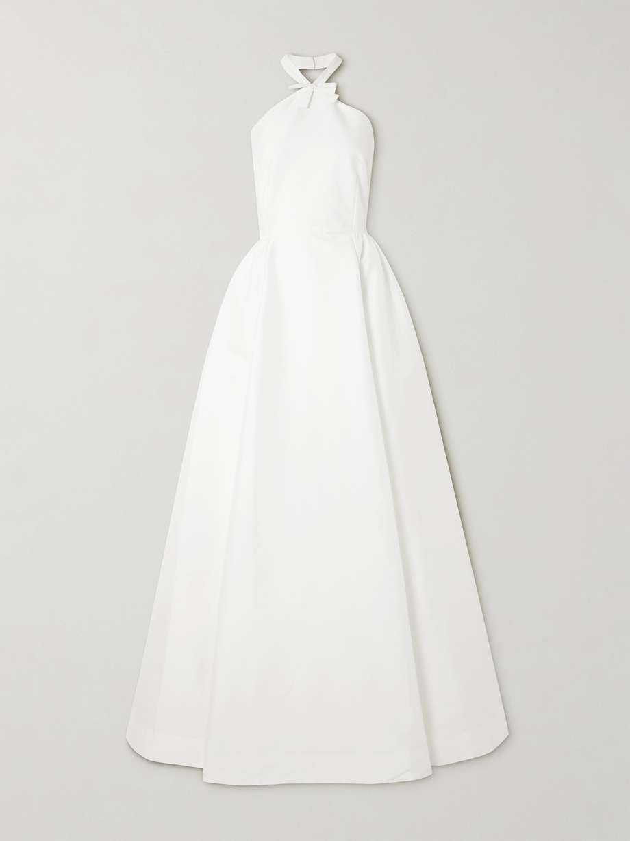 jones taffeta halterneck gown