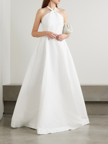 Bernadette Jones taffeta halterneck gown