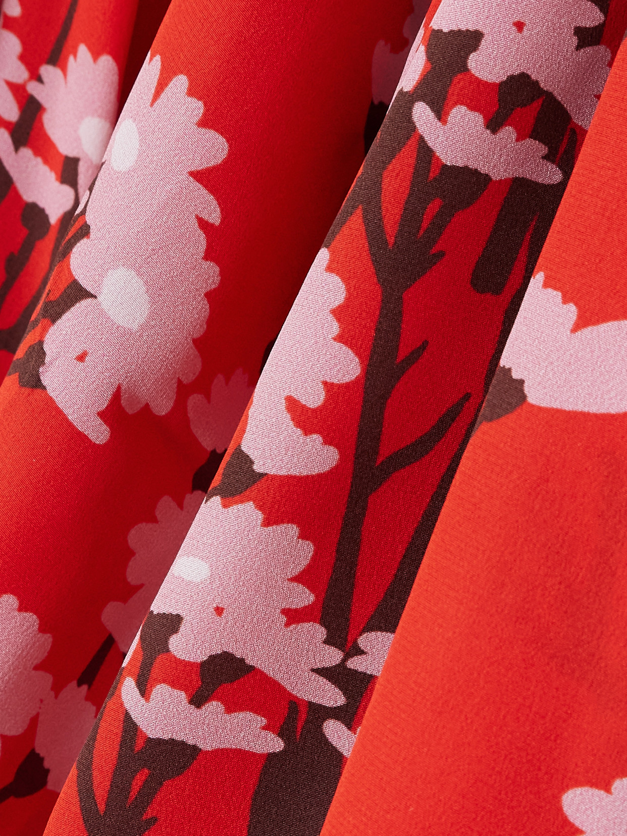 Bernadette Roxette Floral-print Silk Crepe De Chine Gown In Red
