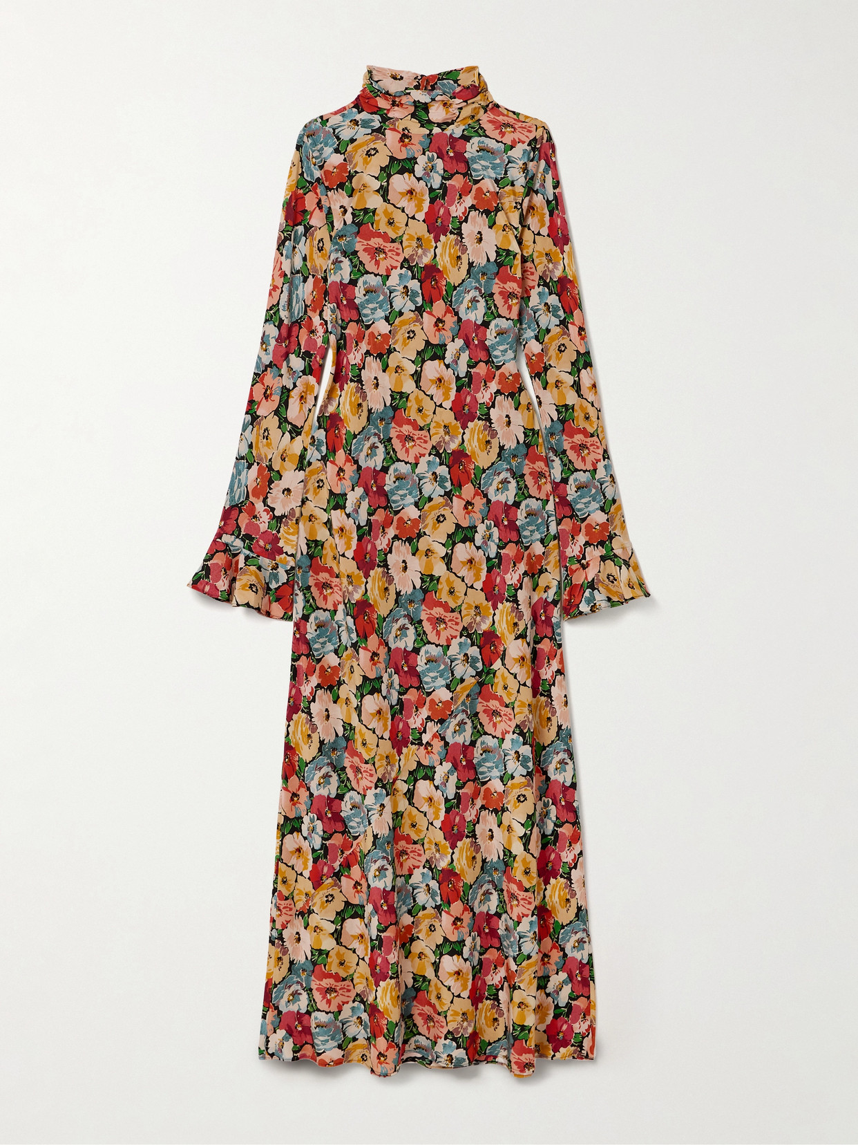 DÔEN - Musetta Floral-print Silk Crepe De Chine Midi Dress - Multi