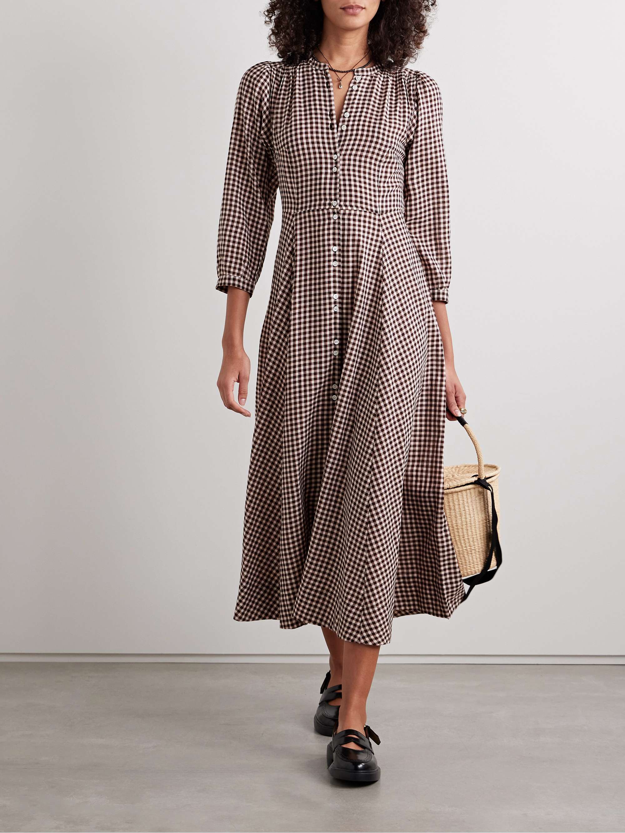 Flannel midi dress clearance