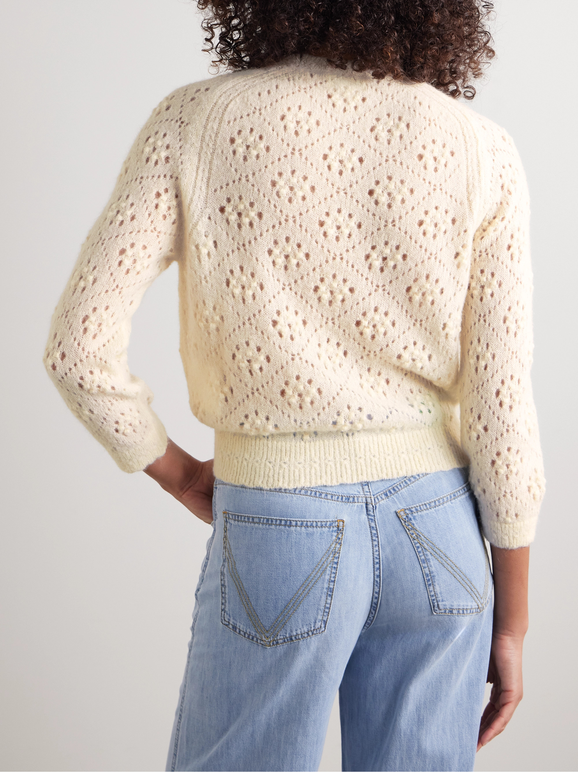 Dôen Emiliana pointelle-knit alpaca-blend sweater