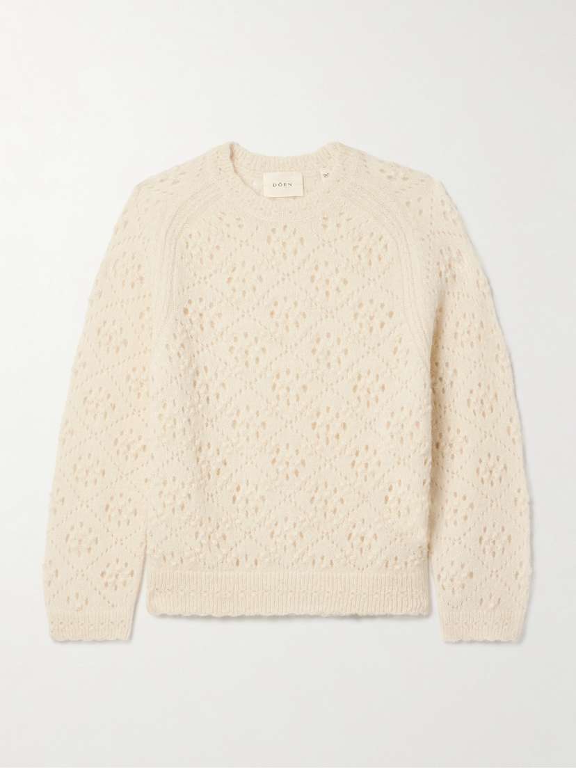 DÔEN Emiliana Pointelle-knit Alpaca-blend Sweater