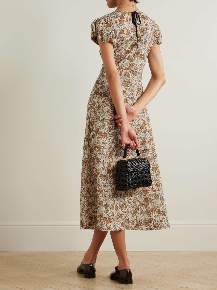 rhodia floral-print organic cotton-voile midi dress
