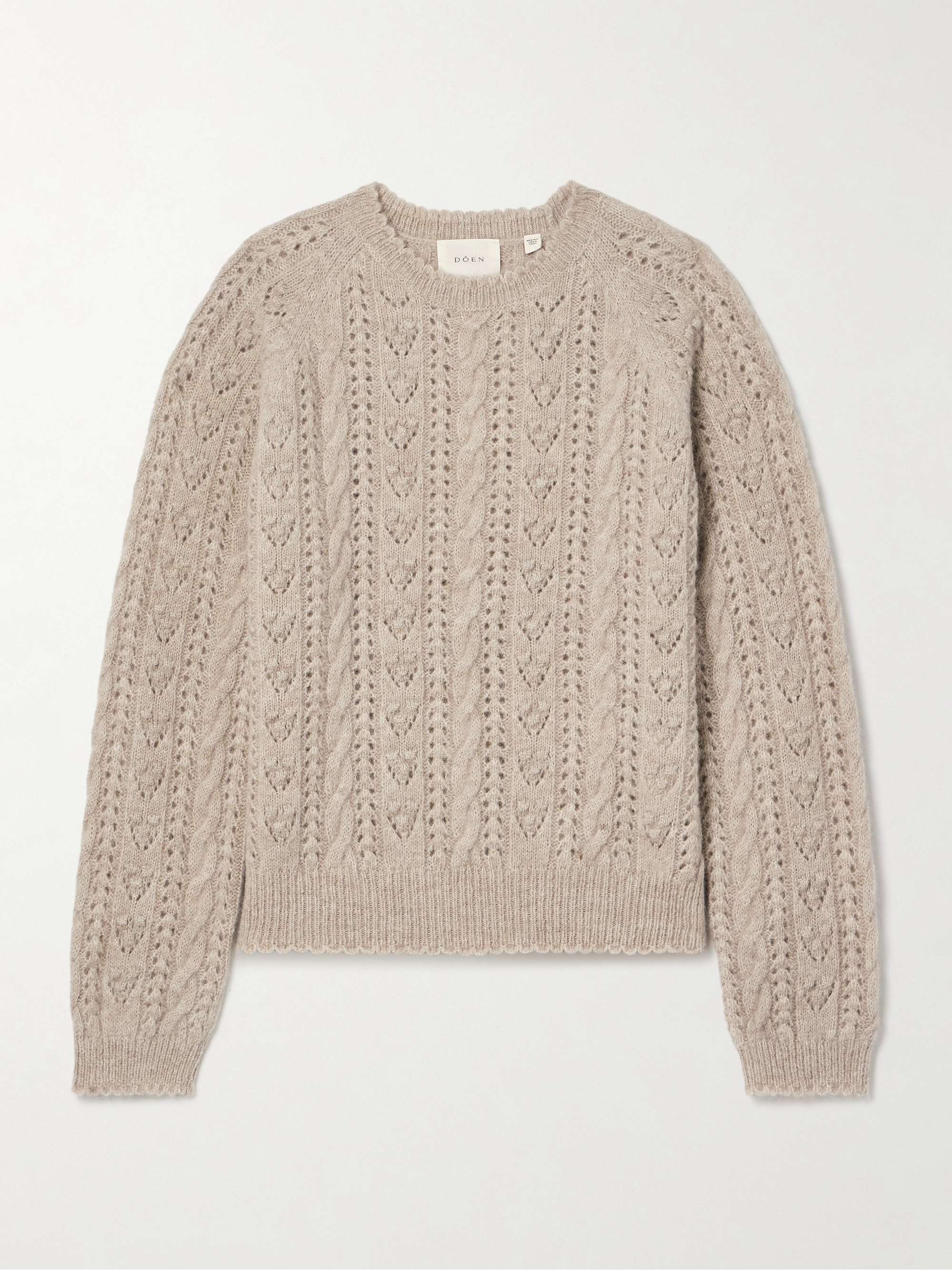 Country road alpaca cable sweater deals