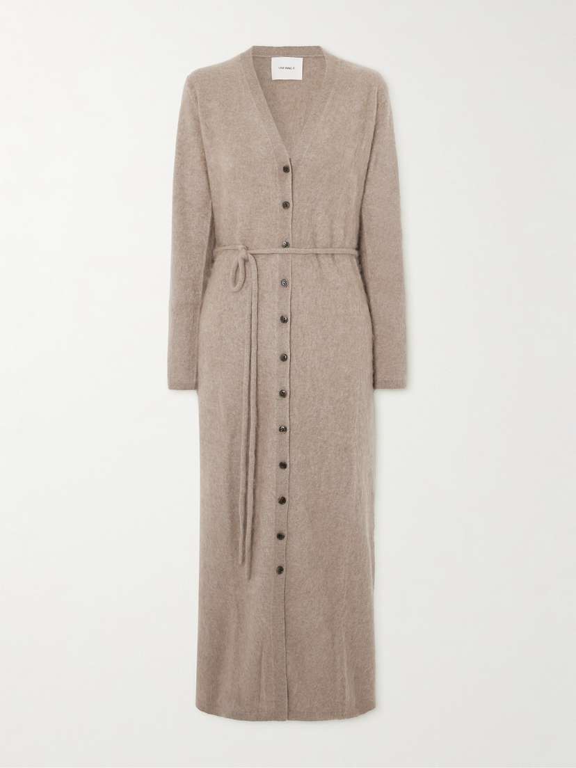 Lisa Yang Carlie Belted Brushed Organic Cashmere Cardigan