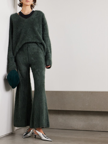 LISA YANG Ellery brushed cashmere flared pants