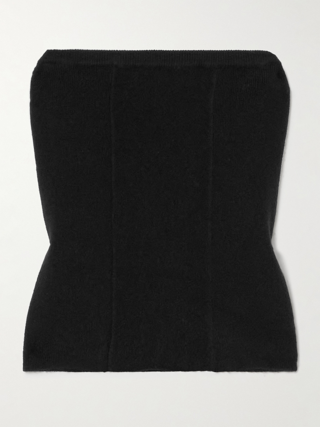 Lisa Yang Ami Strapless Cashmere Top In Black