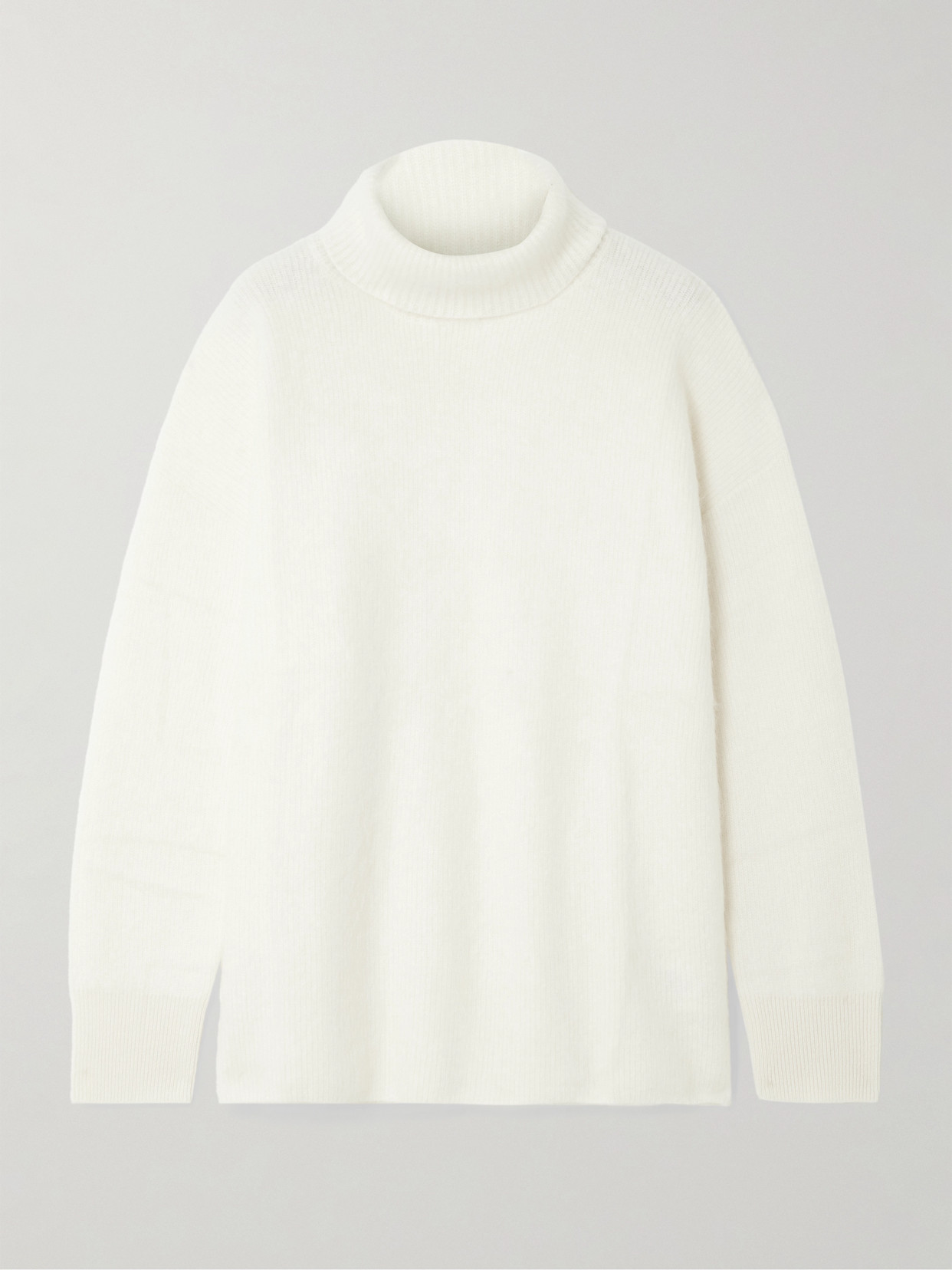 Lisa Yang Teresa Brushed Organic Cashmere Turtleneck Sweater In Cream