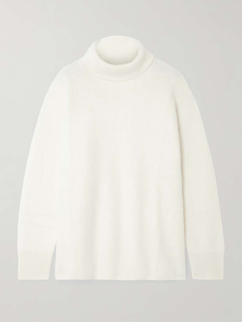 Lisa Yang Teresa Brushed Organic Cashmere Turtleneck Sweater