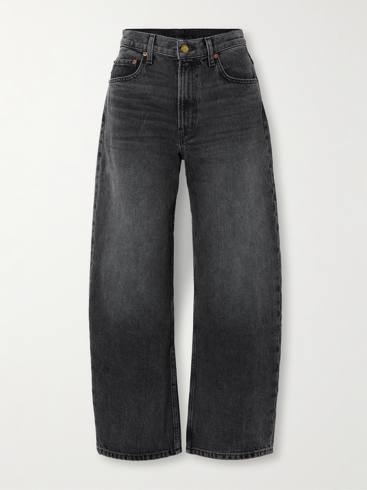 B SIDES - Leroy Mid-rise Wide-leg Jeans - Black