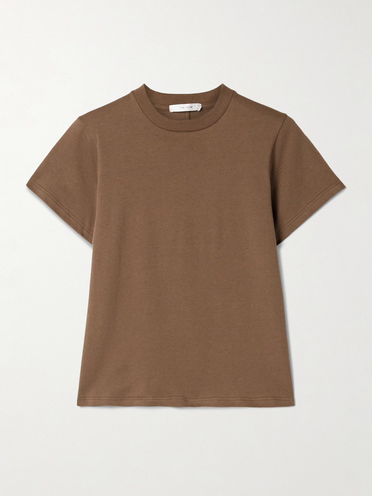 The Row Tori Cotton-jersey T-shirt In Neutral
