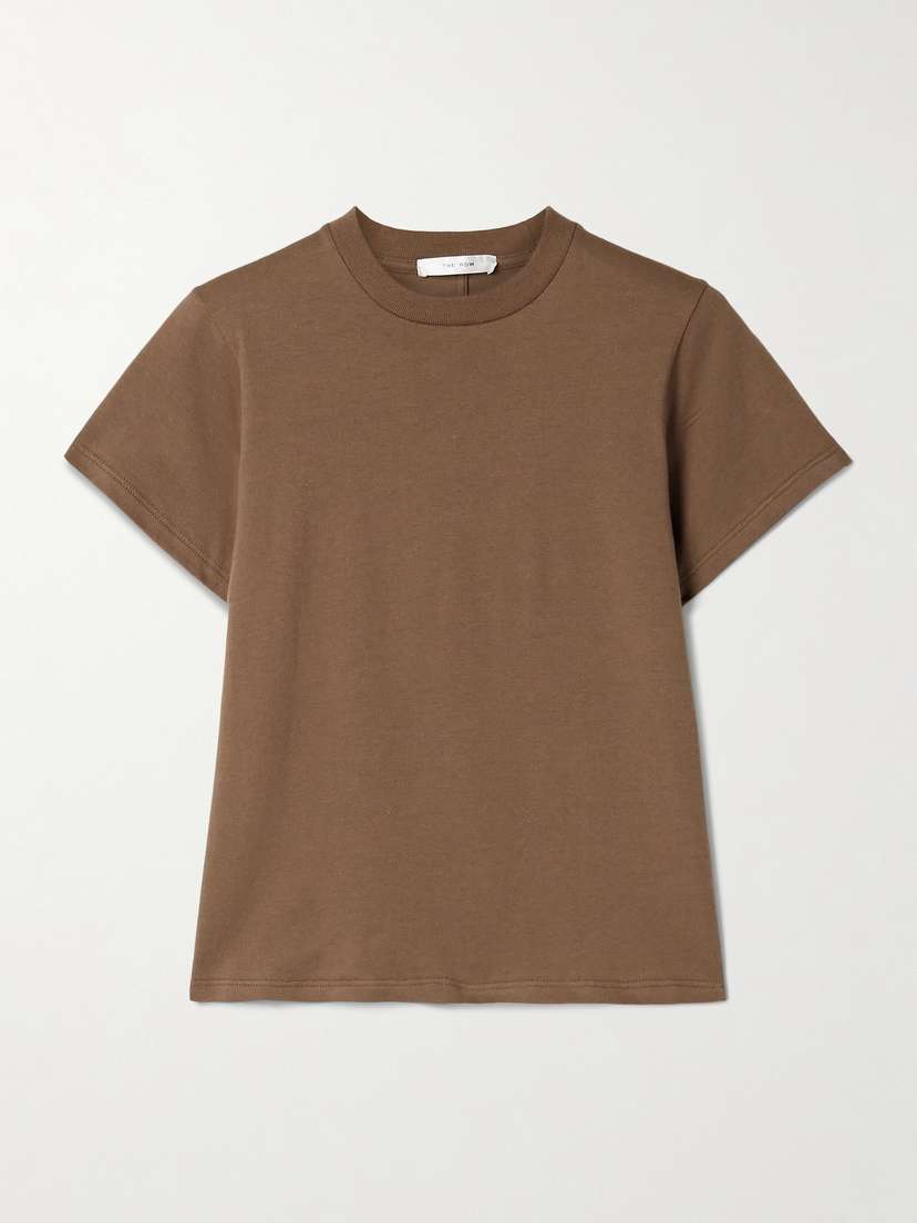 The Row Tommy Cropped Cotton And Silk-blend Jersey T-shirt
