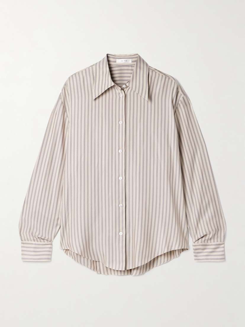 The Row Parave Striped Silk Shirt