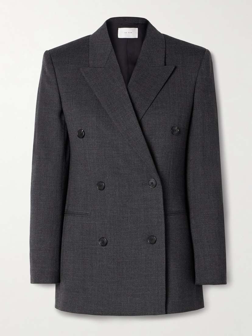 The Row Franny Double-breasted Wool Blazer