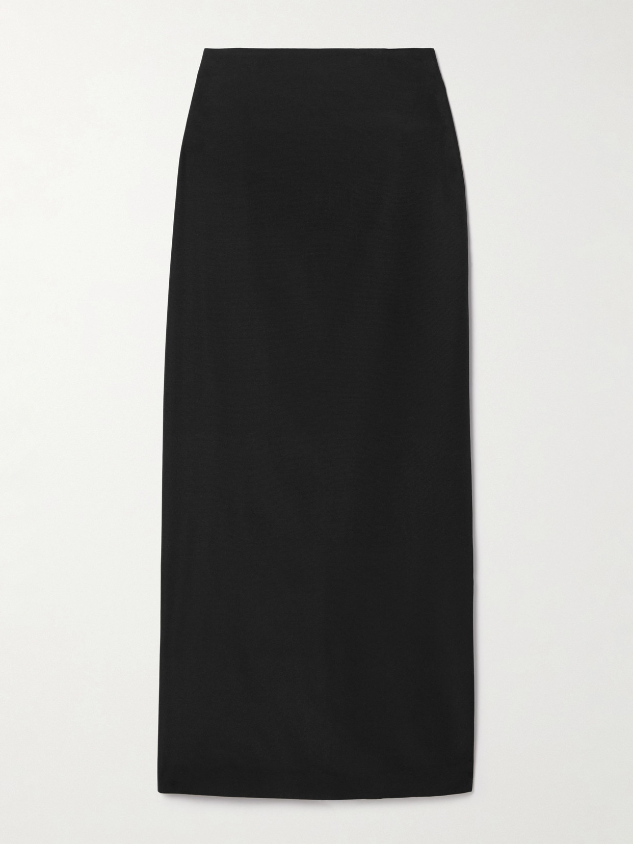 The Row Bartelle Silk And Wool-blend Twill Maxi Skirt In Black