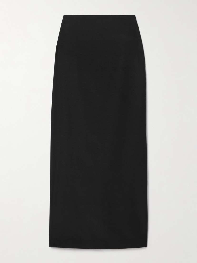 The Row Bartelle Silk And Wool-blend Twill Maxi Skirt
