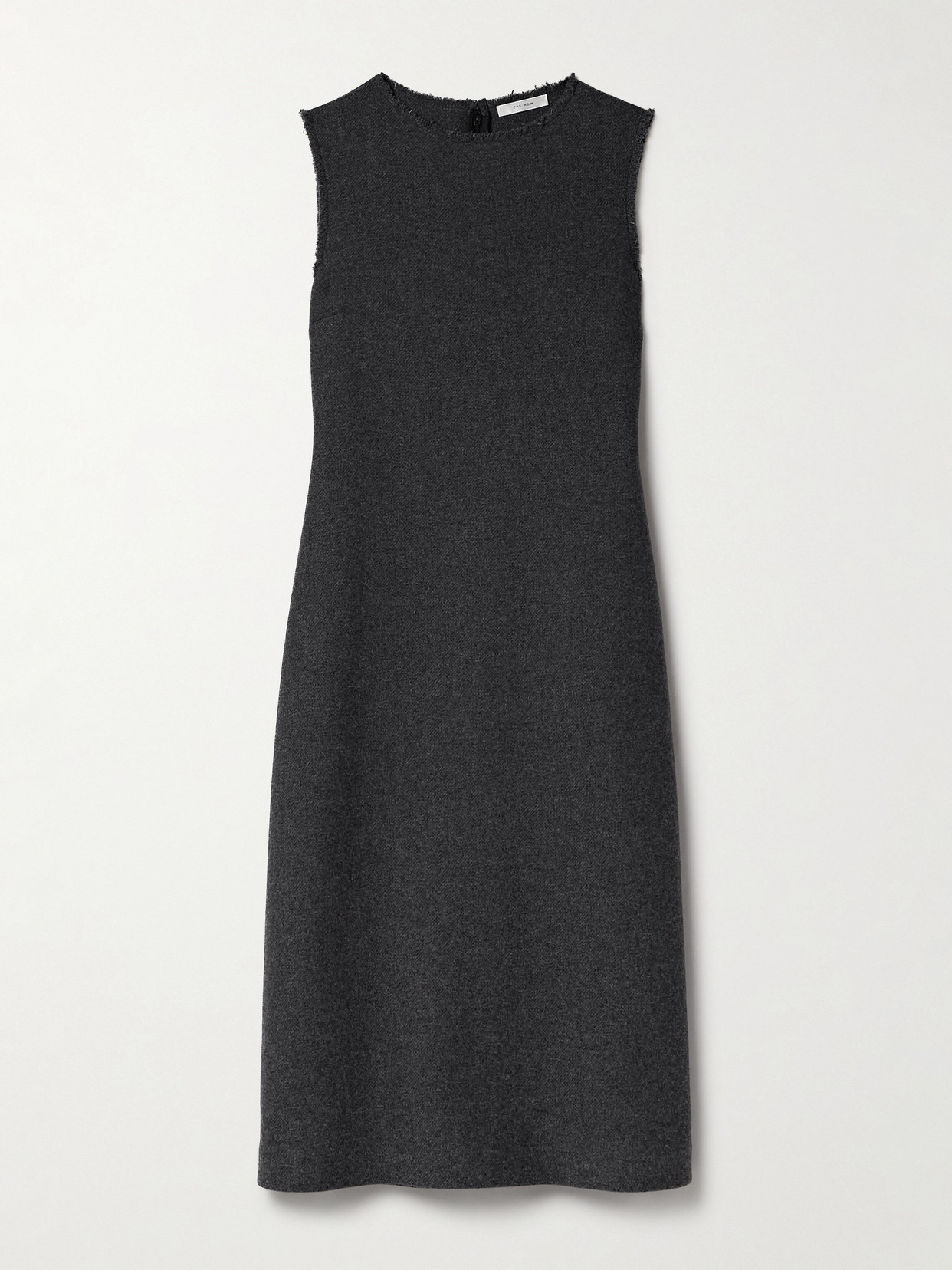 The Row - Amor Wool-blend Twill Midi Dress - Gray