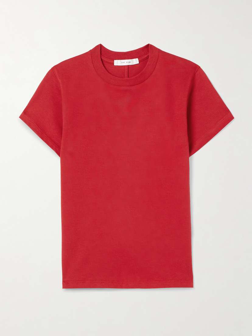The Row Tommy Cropped Cotton And Silk-blend Jersey T-shirt