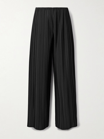 The Row Gala plissé-crepe wide-leg pants