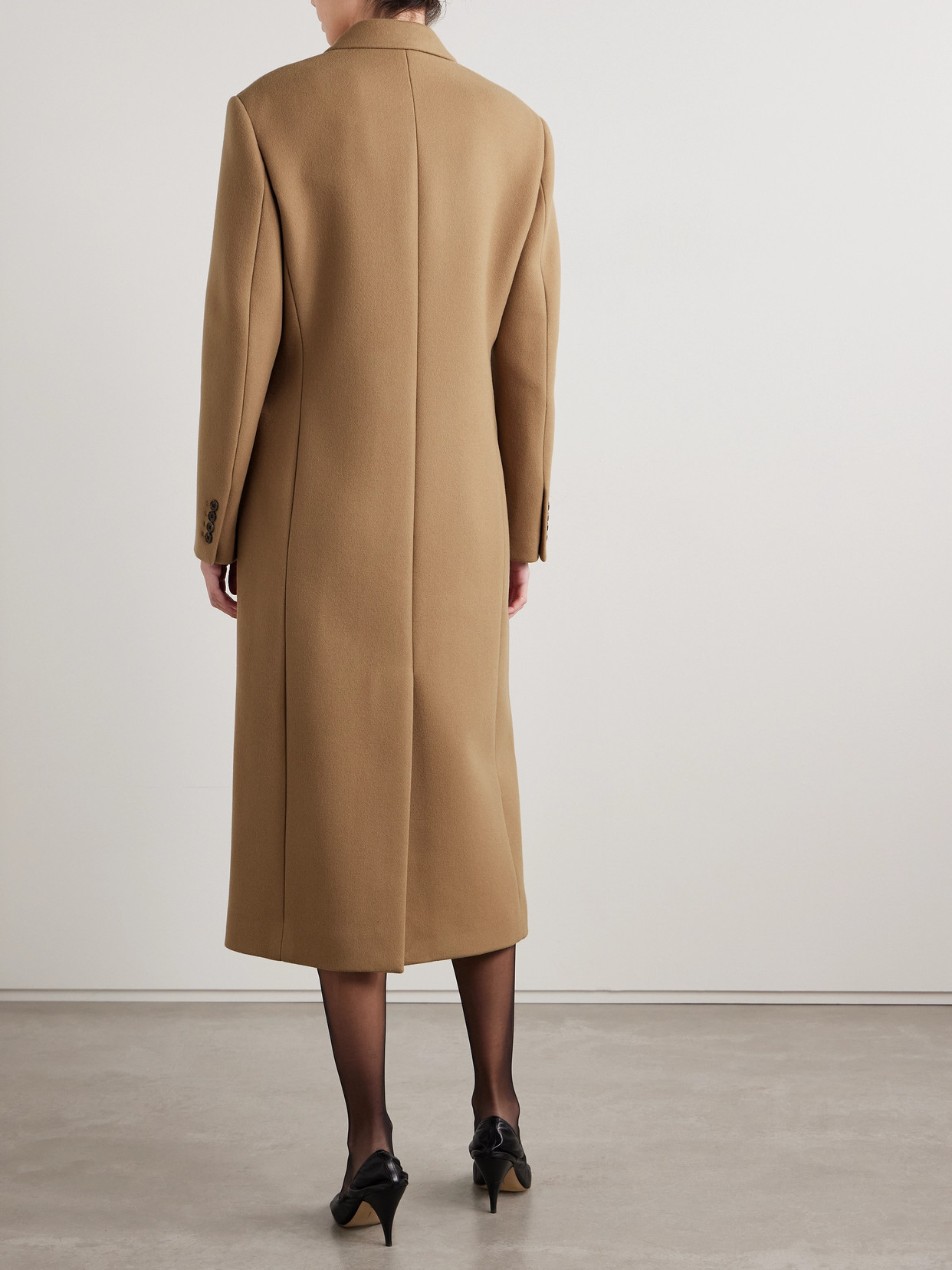 The Row Duras Double-breasted Wool Coat In Neutrals