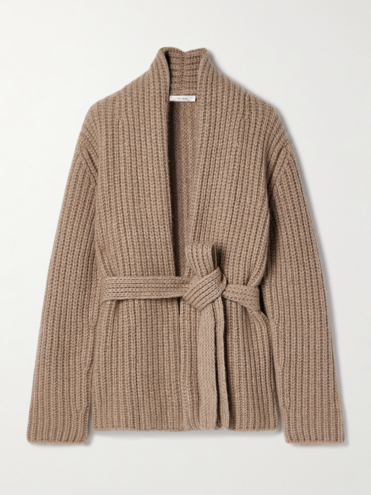The Row Isotani Belted Cashmere And Silk-blend Cardigan In Neutrals