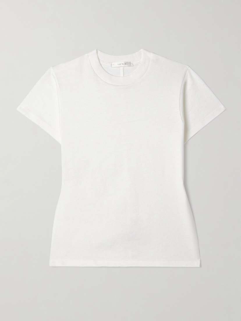 The Row Tommy Cropped Cotton And Silk-blend Jersey T-shirt - x small