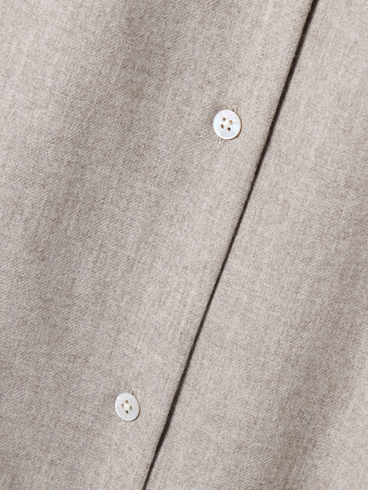 THE ROW KOMAKO BRUSHED WOOL AND CASHMERE-BLEND SHIRT