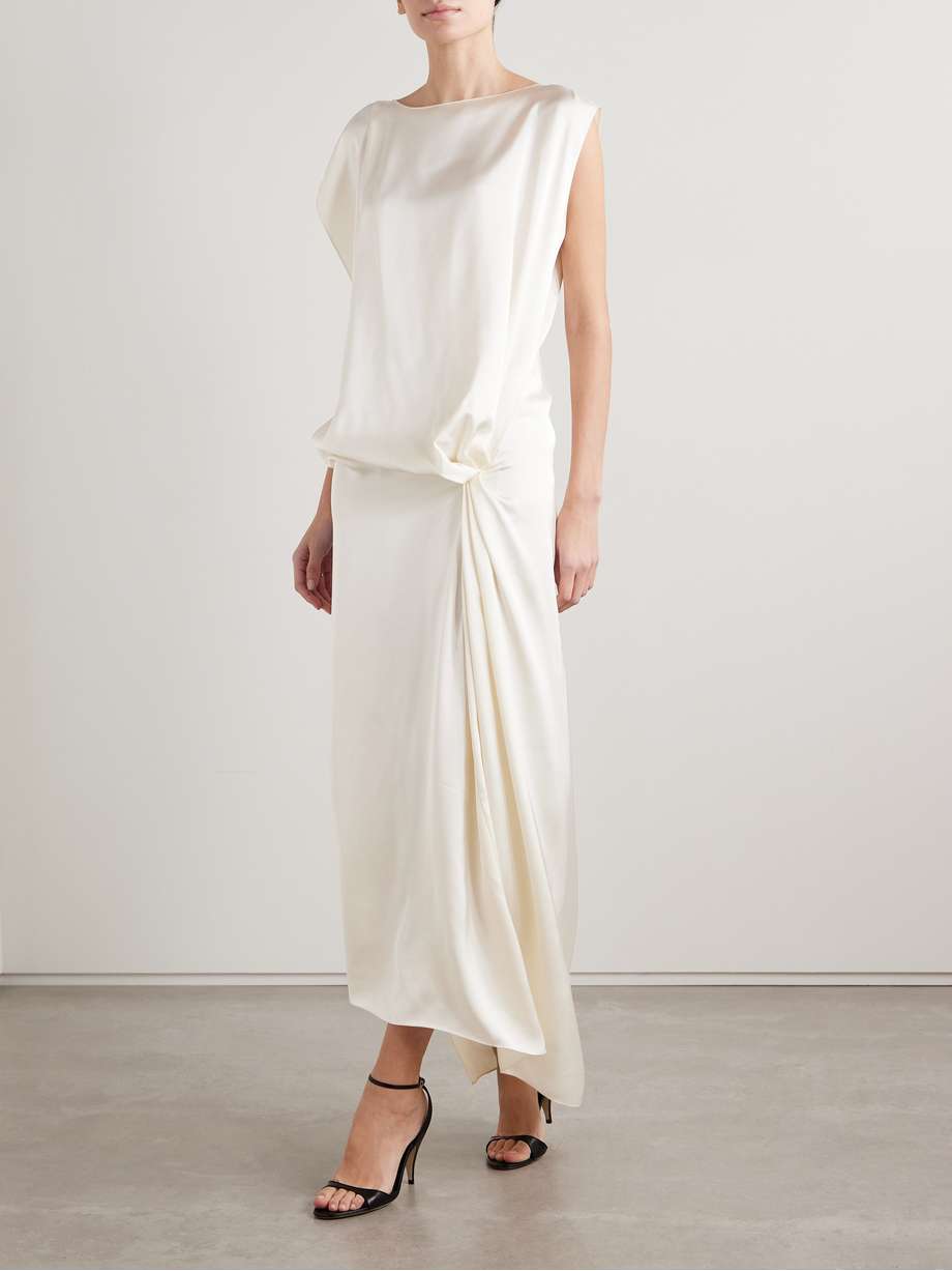 esmee draped satin gown