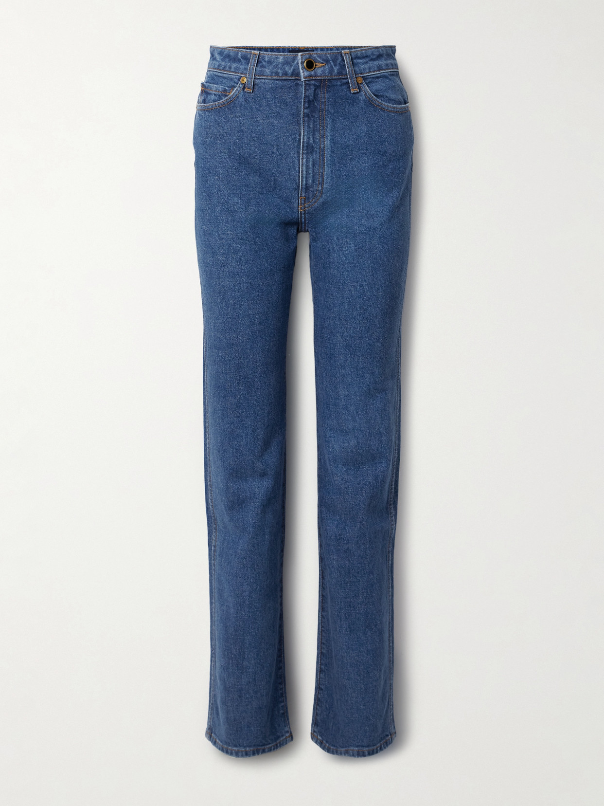 Khaite Danielle High-rise Slim-leg Jeans In Blue
