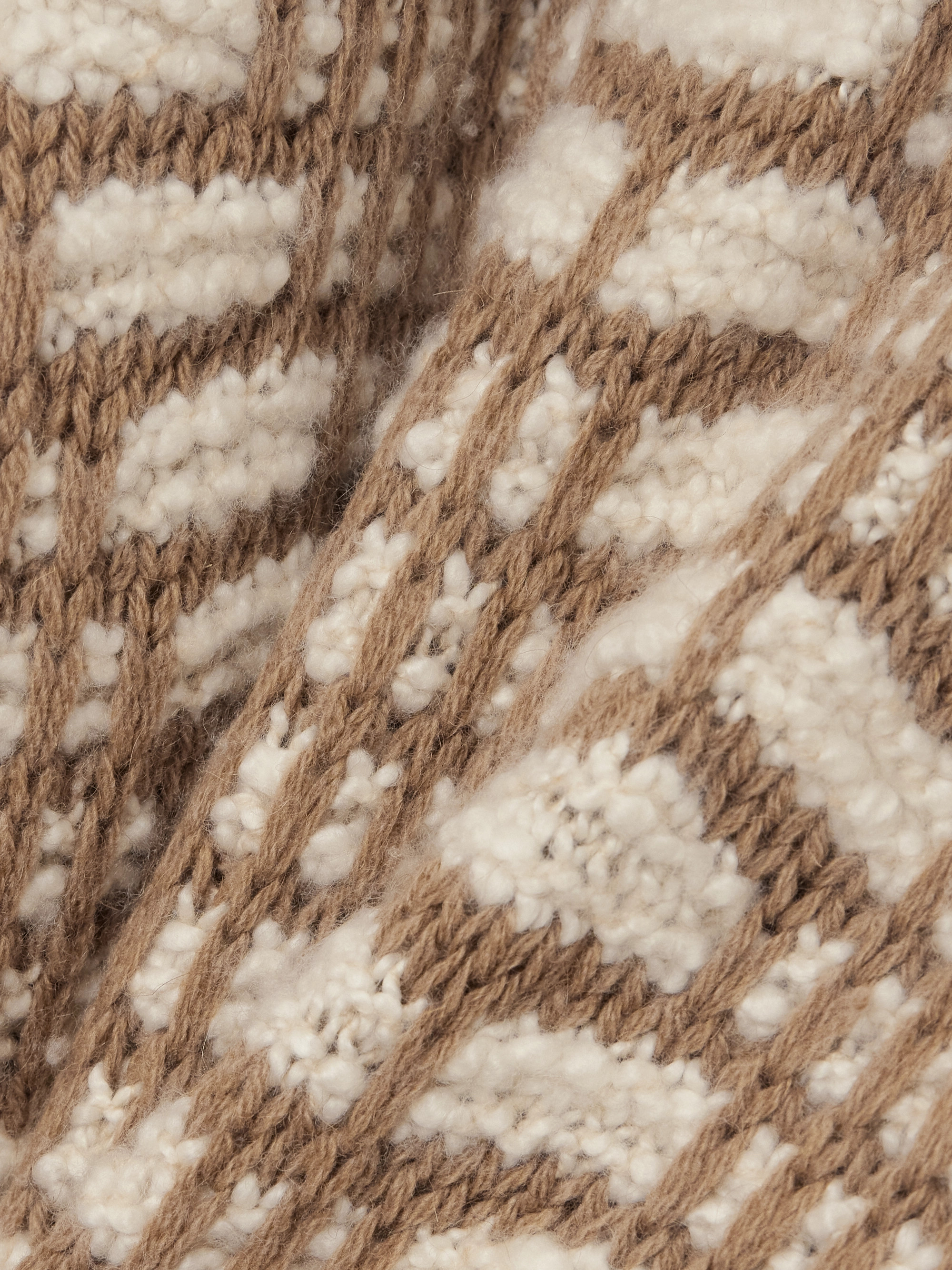 Loro Piana Jacquard-knit camel hair sweater thumbnail