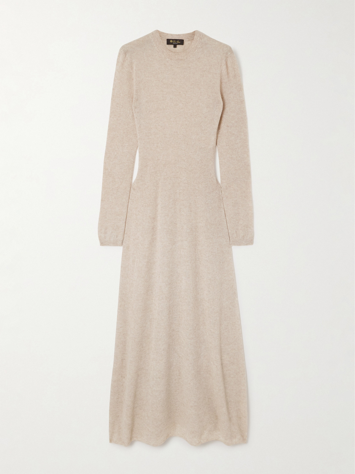 Loro Piana Camino Cashmere And Silk-blend Midi Dress In Neutrals