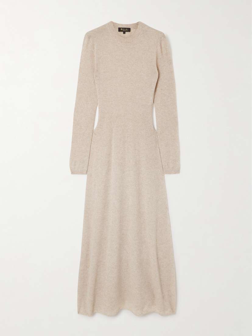 Loro Piana Camino Cashmere And Silk-blend Midi Dress