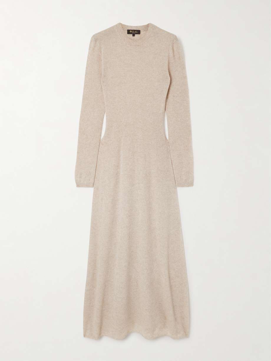 camino cashmere and silk-blend midi dress