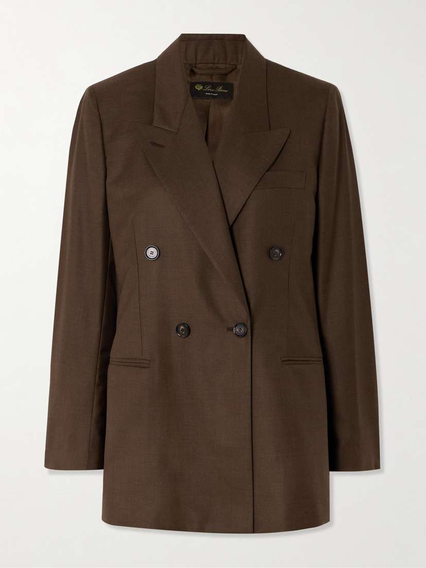 Loro Piana Oversized Double-breasted Virgin Wool Blazer