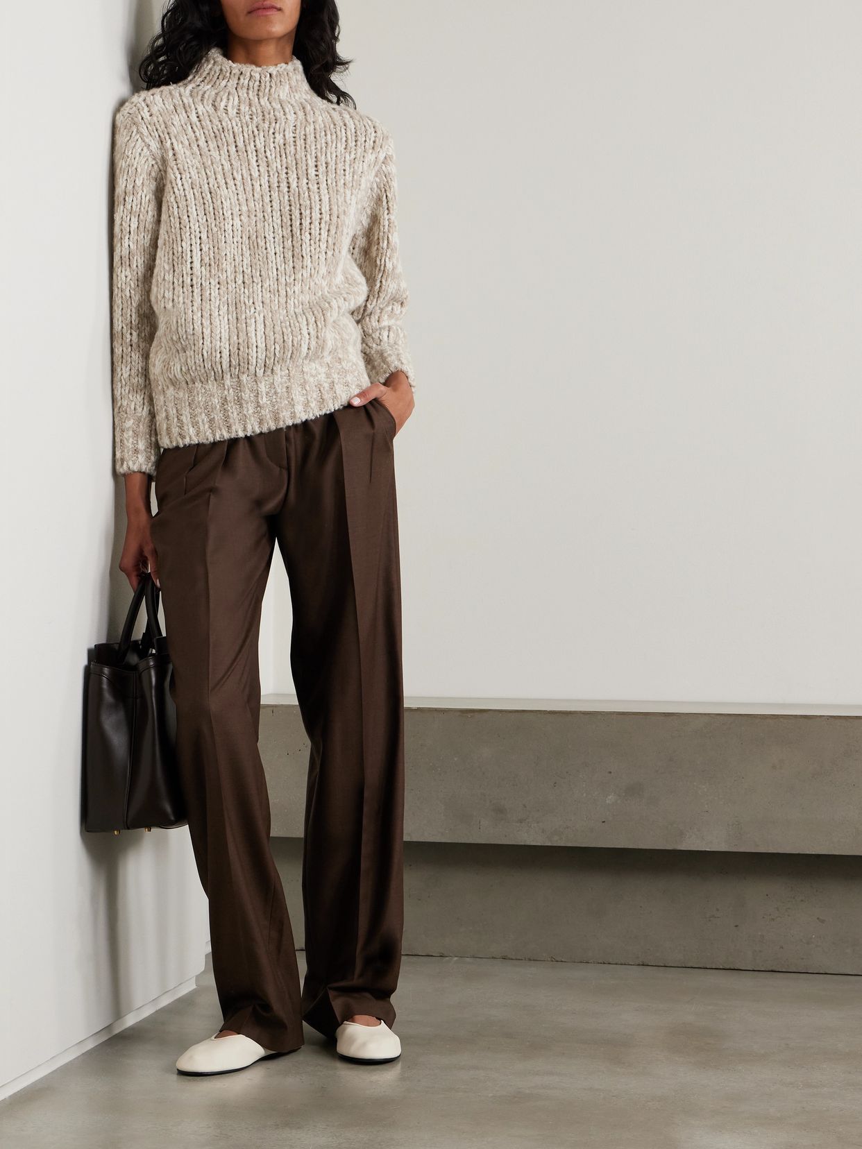 LOROPIANA 캐시미어 실크 혼합 스웨터