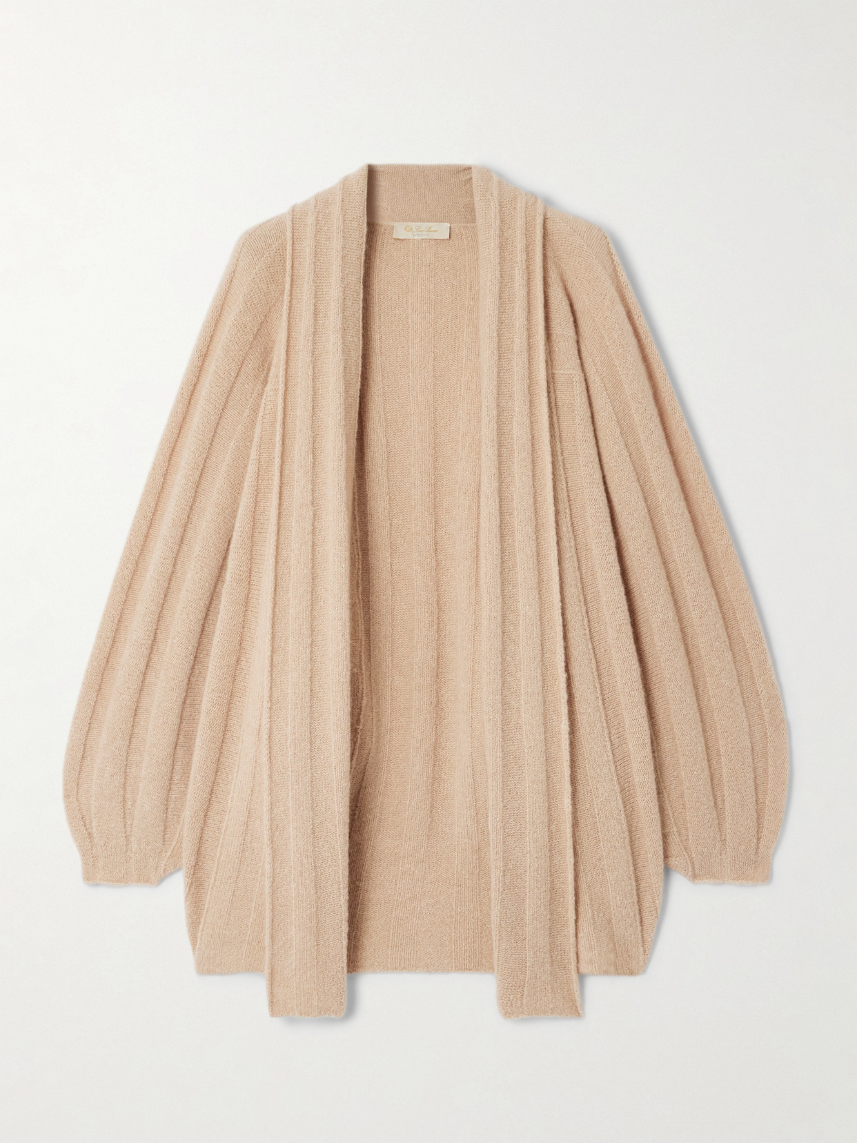Loro Piana - Ribbed-knit Cashmere And Silk-blend Cardigan - Neutrals