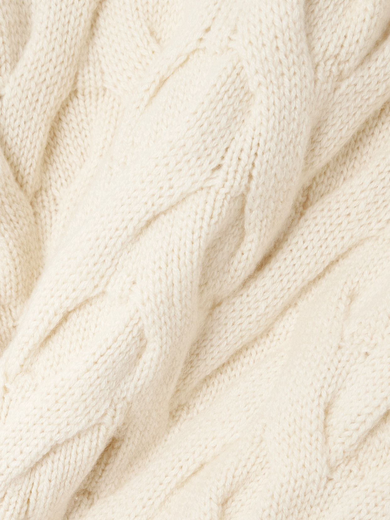 Loro Piana Cable-knit Cashmere Sweater In Cream