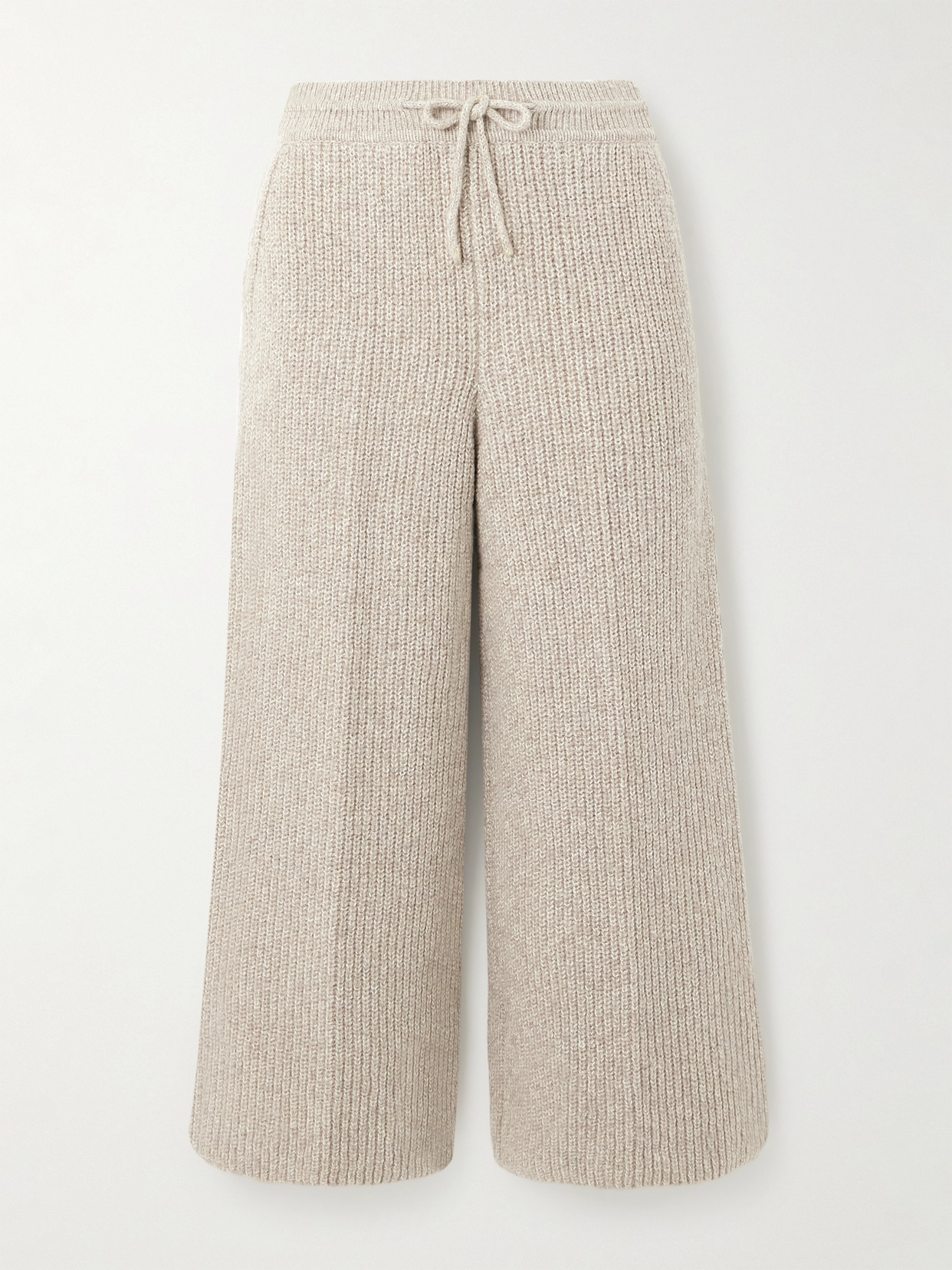 Loro Piana Valduggia Cropped Cashmere Pants In Brown