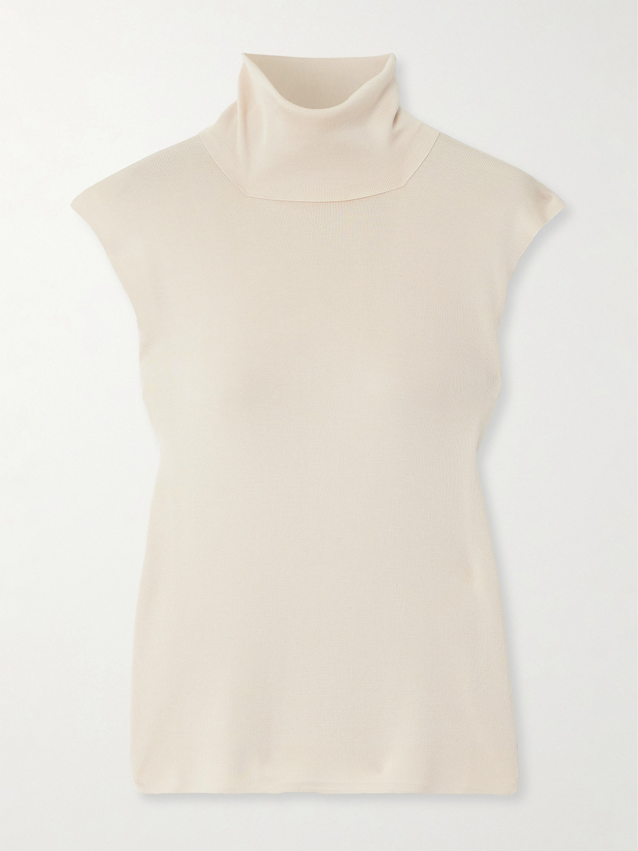 Loro Piana - Lyskamm Silk Turtleneck Top - Cream