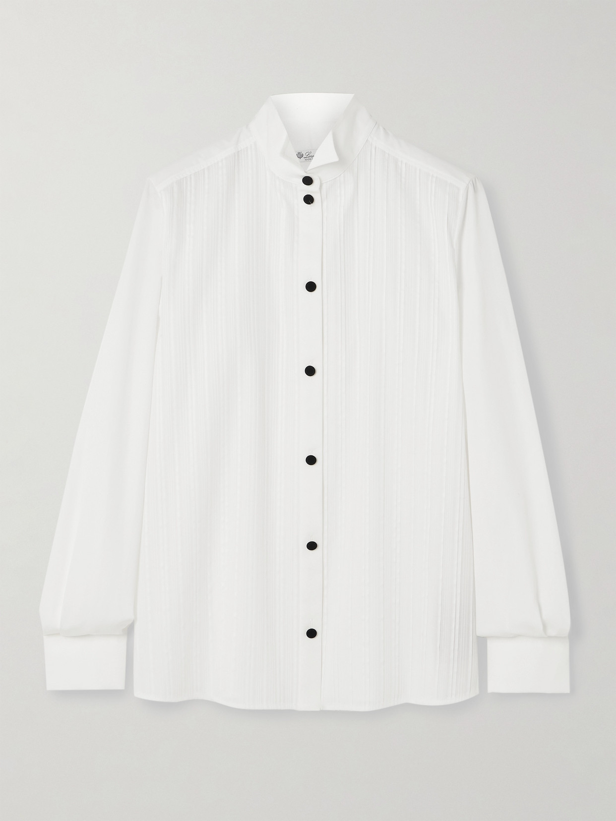 Loro Piana Hadiya Pleated Cotton-poplin Shirt In White